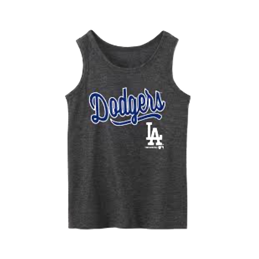 Dodgers 5th & Ocean Grey Heathered Genuine Merchandise Baseball Fan Tank Top